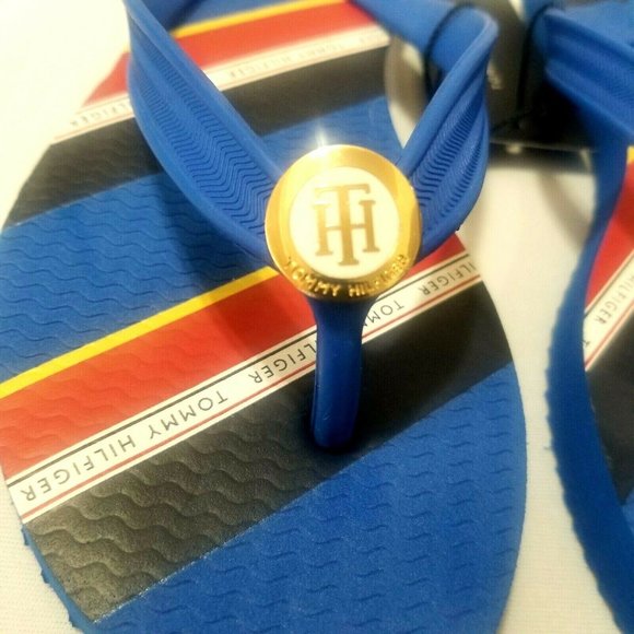 Tommy Hilfiger Women's Flip Flops Foam Rubber Sandals Logo Foam New - Picture 2 of 4
